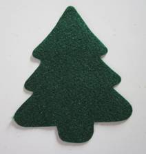 Felt Cut-Out Shimmering Christmas Tree